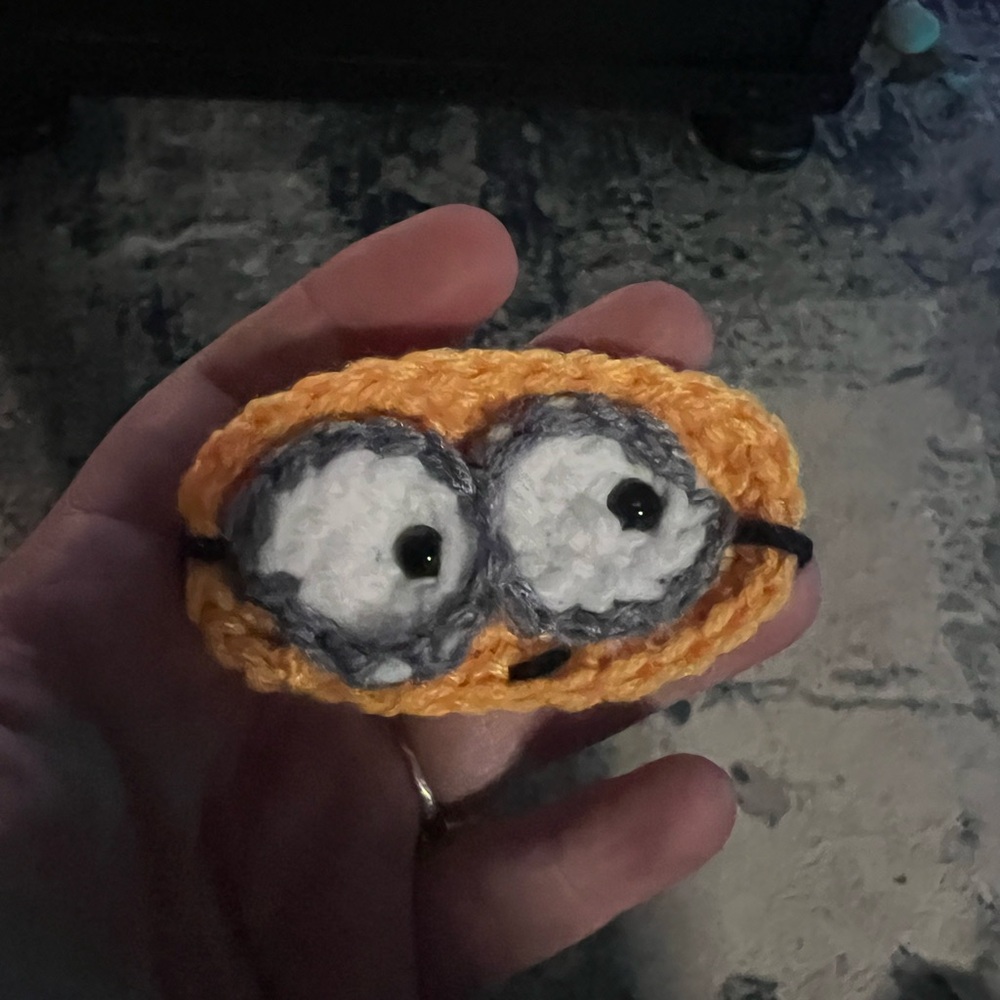 Handmade Crochet Minion-Inspired hair piece